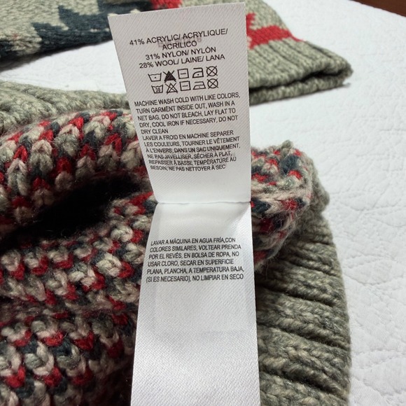 NWT Lucky Brand Southwestern Geometric Wool Blend Sweater Mens M Aztec Boho - Picture 5 of 10